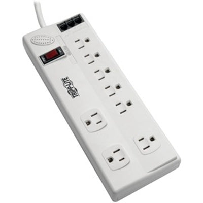 Eaton Tripp Lite Series Protect It! 8-Outlet Computer Surge Protector, 8 ft. (2.43 m) Cord, 3150 Joules, Tel/Modem/Fax Protection, TAA Eaton Tripp Lite Series Protect It! 8-Outlet Computer Surge Protector, 8 ft. (2.43 m) Cord, 3150 Joules, Tel/Modem/Fax Protection, TAA